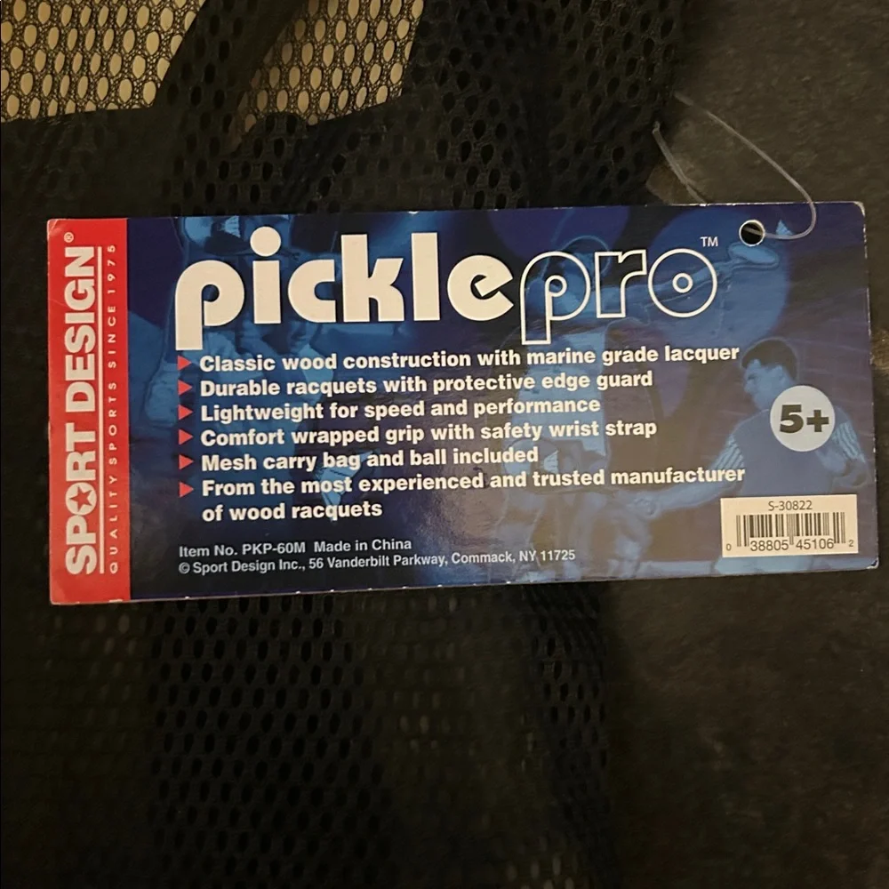 🛍 2/$15 NWT Pro Kadima Pickle Ball Pro Set Wood Paddles Ball Mesh Carrying Case - Picture 2 of 3